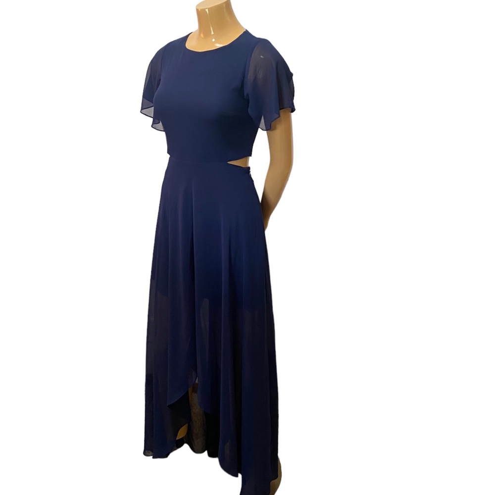 Ali & Jay Bohemian Rhapsody Navy Blue Cutout High-Low Dress - Picture 4 of 9